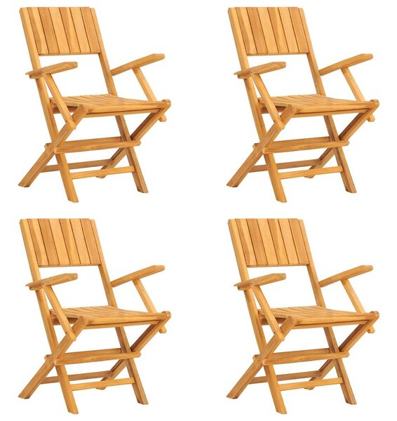 Skládací židle 4 ks 55x61x90 cm masivní teak 3155061