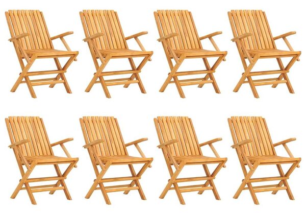 Skládací židle 8 ks 61x67x90 cm masivní teak 3155057