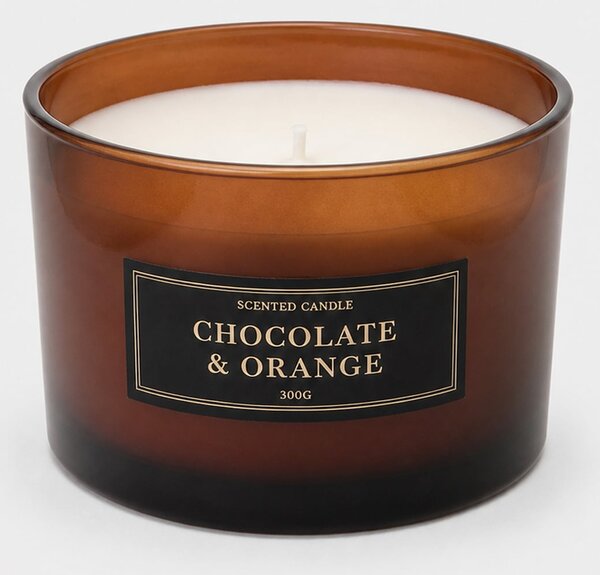 Sinsay - Vonná svíčka se třemi knoty Chocolate & Orange - hnědá