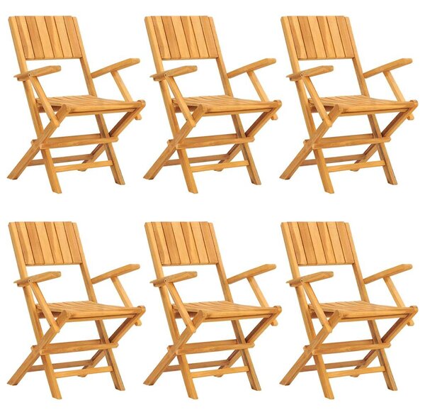 Skládací židle 6 ks 55x61x90 cm masivní teak 3155062