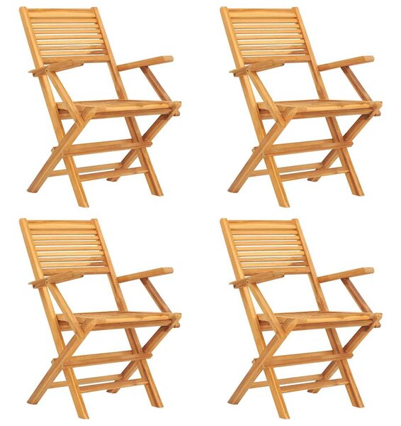 Skládací židle 4 ks 55x62x90 cm masivní teak 3155067