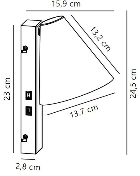 Nordlux Wilmer nástěnné svítidlo 1x40 W bílá 2512281001