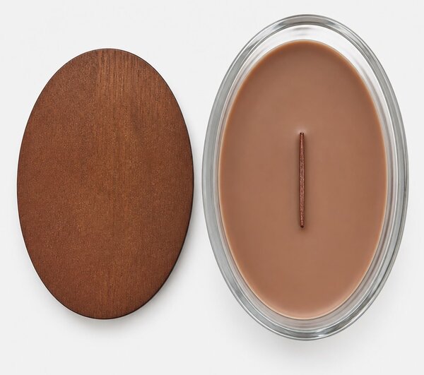 Sinsay - Vonná svíčka s dřevěným knotem Cinnamon - béžová