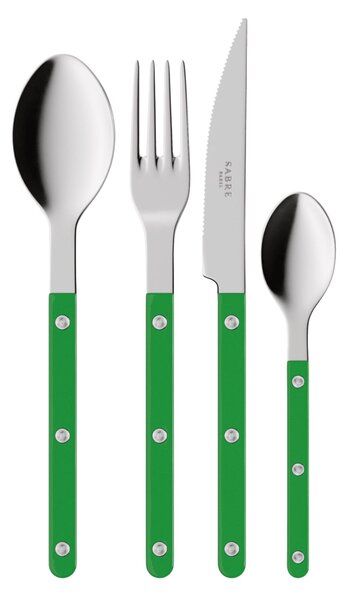 4-dílná sada příborů Bistrot Brillant – Garden Green