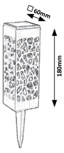 Rabalux Mora solární stojací lampa 1x1 W černá 8949