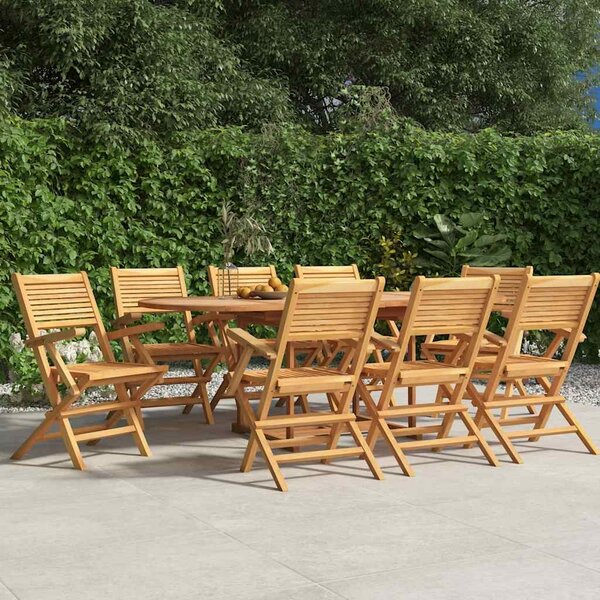 Skládací židle 8 ks 55x62x90 cm masivní teak 3155069