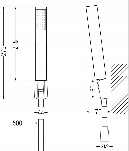 Nástěnný Sprchový set Mexen R-77