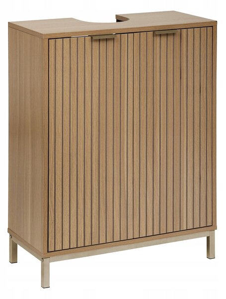 SKŘÍŇKA POD UMYVADLO NA DESKU MDF 60X28,5X80 CM HNĚDÁ