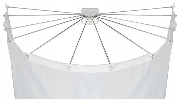 Sprchová tyč oblouková Wenko 72-96 x 10 mm bílá