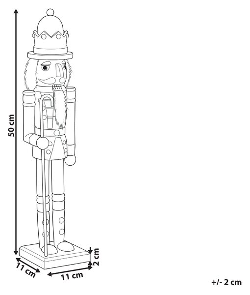 Dekorativní figurka HARKAN Louskáček 50 cm Modrá