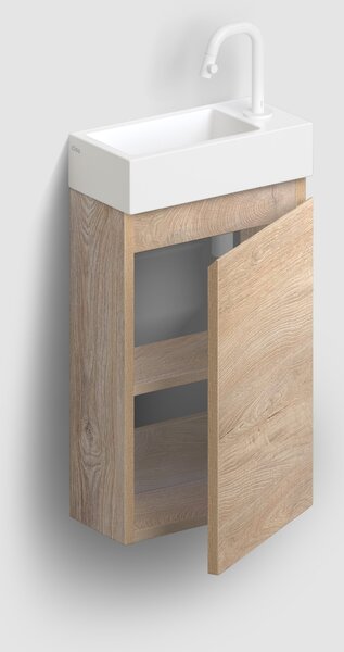 Clou Flush skříňka 36x18x55 cm pod umyvadlo závěsná dub IB/07.16.7036.63