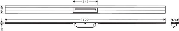 Hansgrohe RainDrain Flex vnější prvek odtoku 160 cm ocel 56262800