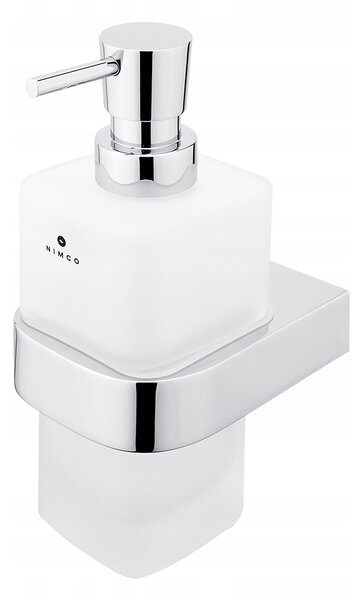 Ruční nástěnný dávkovač mýdla Nimco 290 ml, stříbrný, vícebarevný
