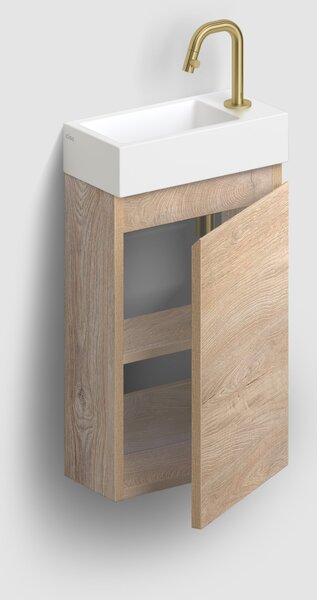 Clou Flush skříňka 36x18x55 cm pod umyvadlo závěsná dub IB/07.16.7036.63
