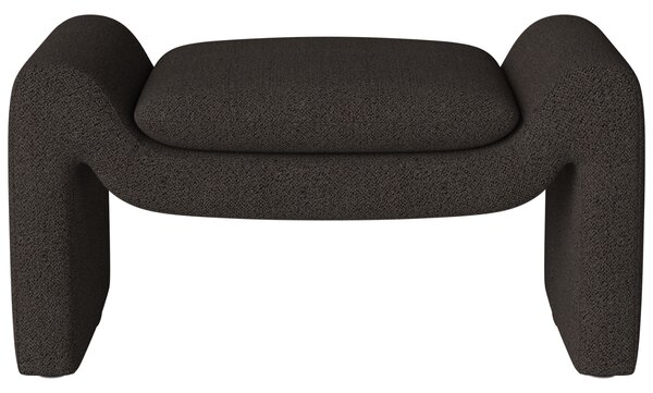 -25 % Dny MOMENTI– Bolia Tmavě hnědá bouclé podnožka Mielo 83 x 52 cm