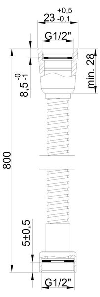 Invena Nati sprchová hadice 80 cm chrom AW-41-080