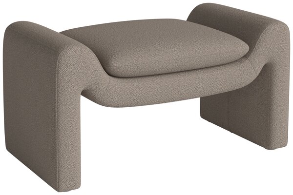 -25 % Dny MOMENTI– Bolia Tmavě béžová bouclé podnožka Mielo 83 x 52 cm