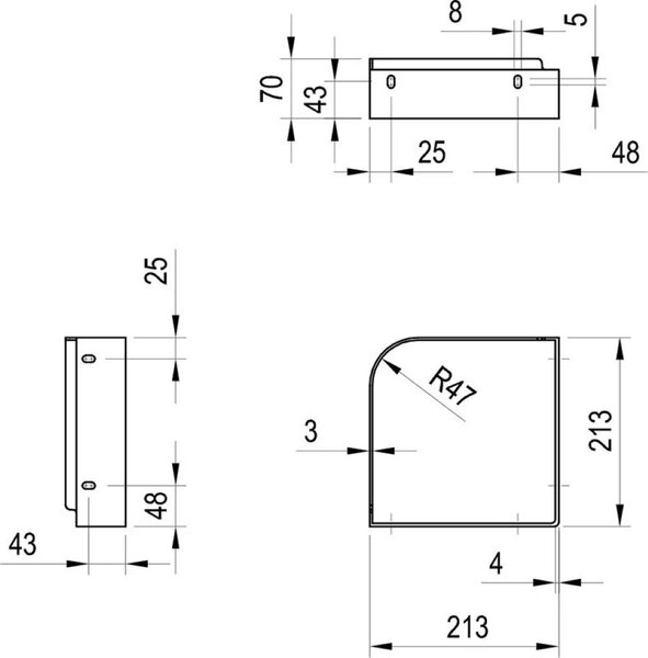 Ravak Yard konzole pro umvyadlo 22.1x22.1 cm čtvercový černá matný X01779