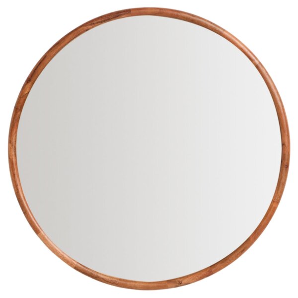 Kave Home Dřevěné závěsné zrcadlo Berale Ø 50 cm
