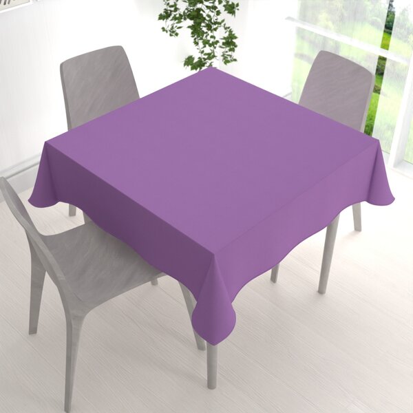 Biante Čtvercový bavlněný saténový ubrus ST-009 Levandulový 120x120 cm