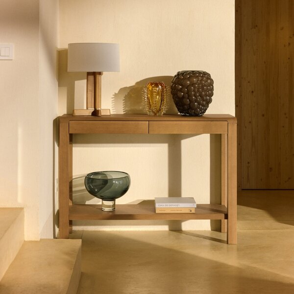 Kave Home Dubový toaletní stolek Arelida 112 x 35 cm