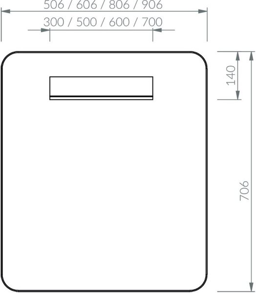 Ravak Strip zrcadlo 50.6x70.6 cm obdélníkový s osvětlením bílá X000001565