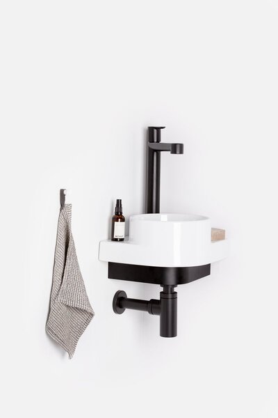 Ravak Yard konzole pro umvyadlo 22.1x22.1 cm čtvercový černá matný X01779