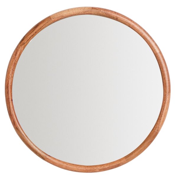 Kave Home Dřevěné závěsné zrcadlo Berale Ø 30 cm