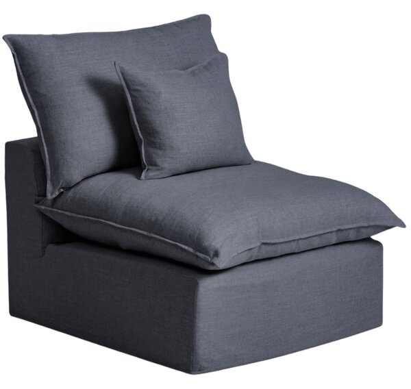 Kave Home Tmavě šedé křeslo Anarela 90 cm s odnímatelným potahem