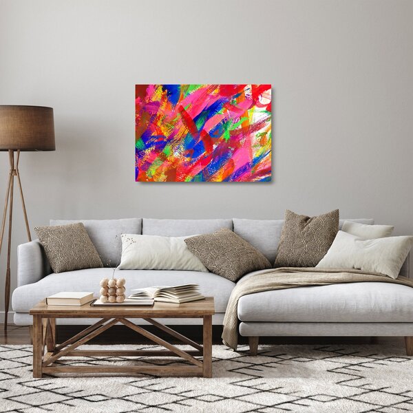 Skleněný obraz - Barevná abstrakce (70x50 cm)