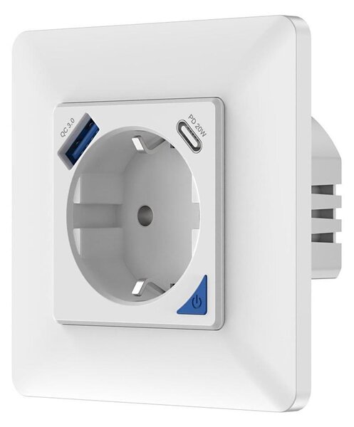 Immax NEO 07801L - Chytrá zásuvka 16A/230V + 1xUSB-A+1xUSB C Tuya SCHUKO