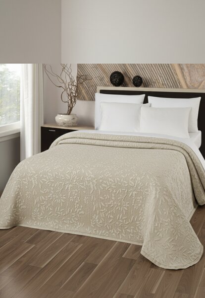 DekorTextil Přehoz na postel Flakes - béžový ROZMĚR: (š/d) 140 x 220 cm