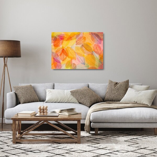 Skleněný obraz - Pozadí z podzimního listí (70x50 cm)
