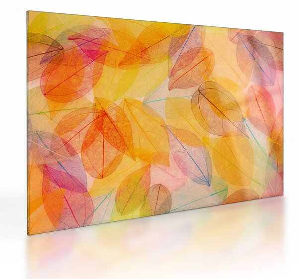 Skleněný obraz - Pozadí z podzimního listí (70x50 cm)