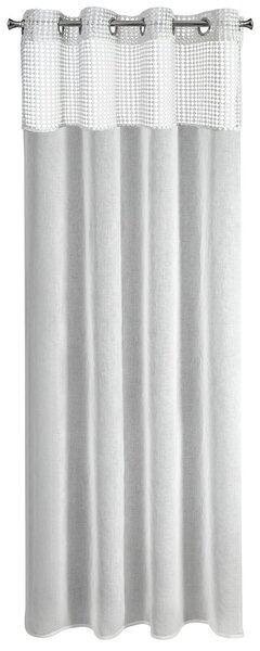 ZÁCLONA NA KROUŽCÍCH GRACE 140X250 CM BÍLÁ