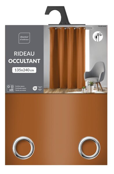 Zatemňovací závěs v terakotové barvě 135x240 cm Occult – douceur d'intérieur