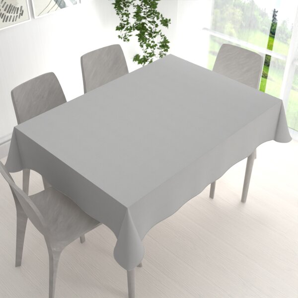 Biante Obdélníkový bavlněný saténový ubrus ST-012 Světle šedý 50x100 cm