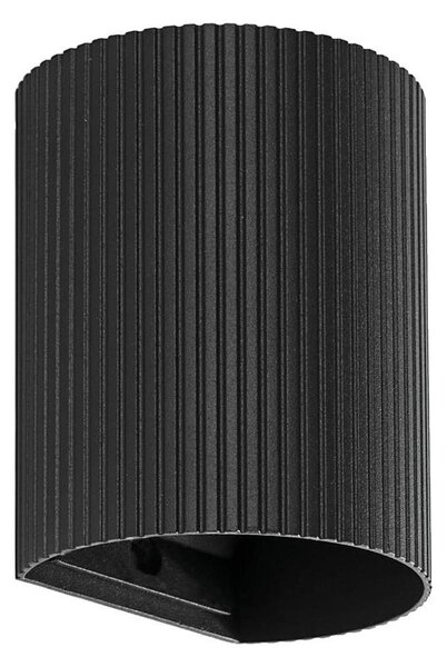 FARO 40527 - Nástěnné svítidlo SOLE 1xGU10/8W/230V černá vroubkovaná kulatý