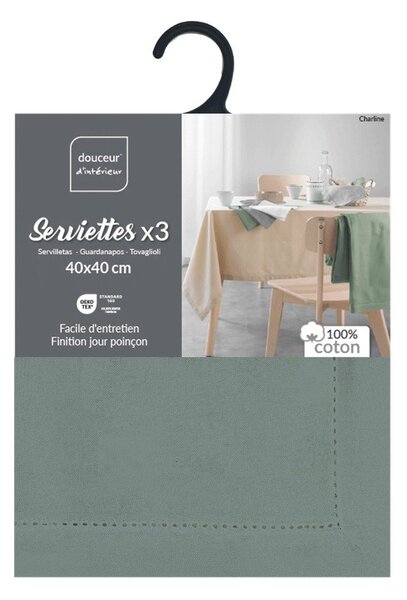 Textilní ubrousky v sadě 3 ks 40x40 cm Charline – douceur d'intérieur