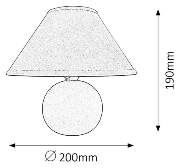 Rabalux Ariel stolní lampa 1x40 W oranžová 4904