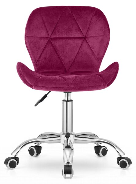 Vínové kancelářské křeslo AVOLA VELVET