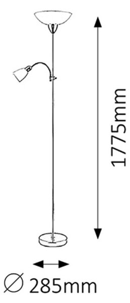 Rabalux Diana stojací lampa 2x60 W bílá-chrom 4067