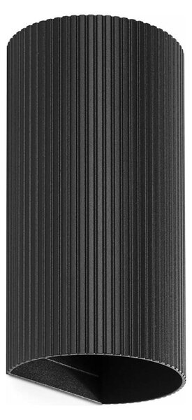 FARO 40543 - Nástěnné svítidlo SOLE 2xGU10/8W/230V černá vroubkovaná kulatý
