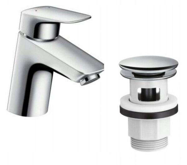 Umyvadlová baterie stojánková Hansgrohe Logis stříbrná