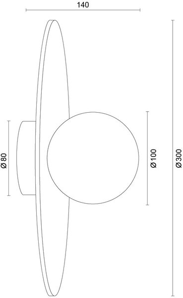 Argon Boll nástěnné svítidlo 1x6 W opálová-tmavě modrá 8935