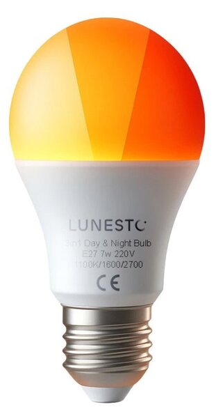 Lunesto 3v1 Day & Night LED žárovka E27