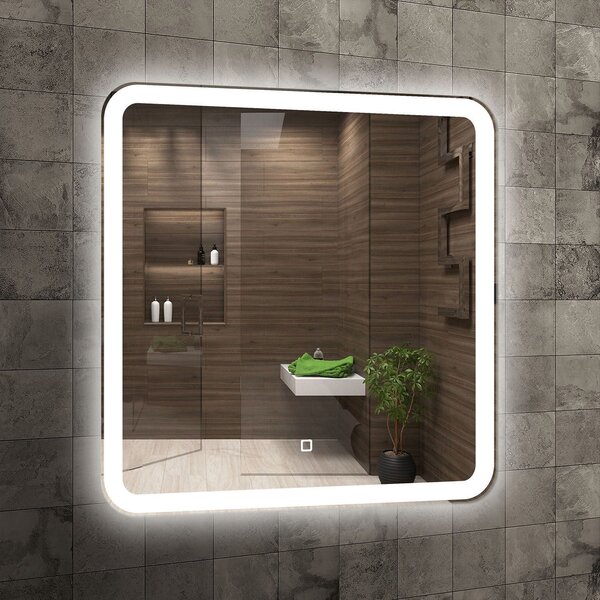 Venti Prima zrcadlo 60x60 cm čtvercový s osvětlením 5905951180236