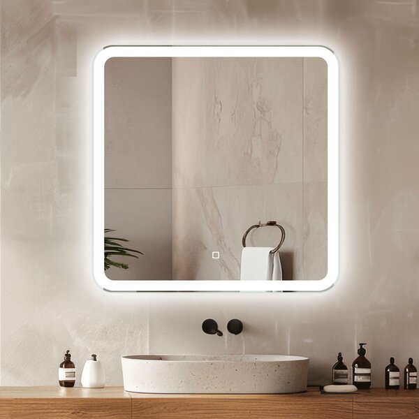 Venti Prima zrcadlo 60x60 cm čtvercový s osvětlením 5905951180236
