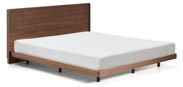 Hnědá dvoulůžková postel z březového dřeva s roštem 160x200 cm Norlen – Kave Home