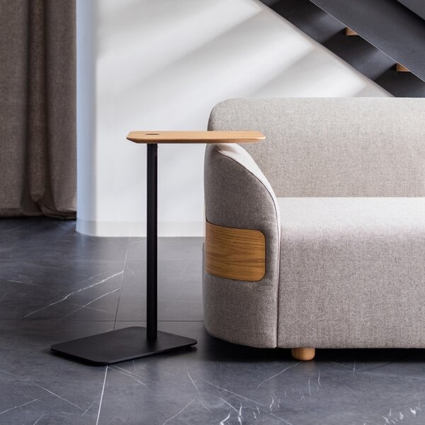-25 % Dny MOMENTI– Gazzda Dubový odkládací stolek Loop 42 x 35 cm s bílou podnoží